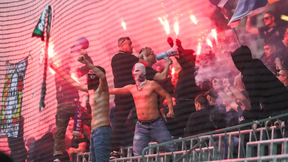 - Navijači Viole, - 08.03.2026. 1. liga Telemach v nogometu. NK Olimpija - NK Maribor, derbi.//FOTO: Bojan Velikonja
