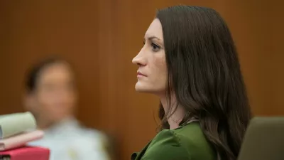 PLYMOUTH, MA - August 19: Lindsay Clancy listens to an expert testimony in court during day 16 of her murder trial at Plymouth Superior Court in Plymouth, Massachusetts, U.S., August 19, 2026.    Amanda Sabga/Pool via REUTERS