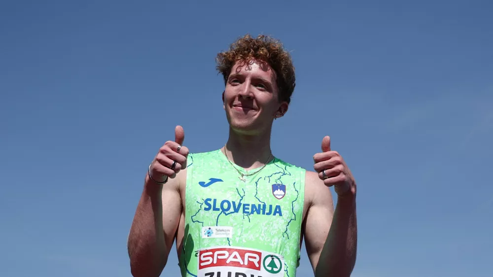 Athletics - European Athletics Championships - Alexander Stadium, Birmingham, Britain - August 11, 2026 Slovenia's Mitja Zubin reacts after finishing seventh in the men's 400m hurdles round 1