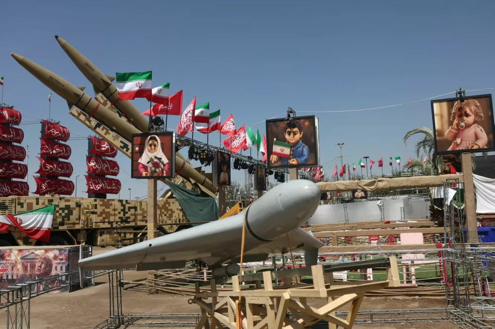 An Iranian drone and an Iranian missile system are displayed in Azadi Square in Tehran, Iran, July 30, 2026. Majid Asgaripour/WANA (West Asia News Agency) via REUTERS  ATTENTION EDITORS - THIS PICTURE WAS PROVIDED BY A THIRD PARTY. ISRAEL OUT. NO COMMERCIAL OR EDITORIAL SALES IN ISRAEL. NO ACCESS FOR ISRAELI MEDIA. NO USE BBC PERSIAN. NO USE VOA PERSIAN. NO USE MANOTO. NO USE IRAN INTERNATIONAL. NO USE RADIO FARDA. DIGITAL: NO USE BBC PERSIAN. NO USE VOA PERSIAN. NO USE MANOTO. NO USE IRAN INTERNATIONAL. NO USE RADIO FARDA.