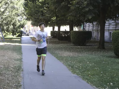 Diagnoza ga ni ustavila: v 27 dneh bo pretekel vseh 27 držav EU, danes je bil v Ljubljani