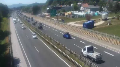 Stanje pri priključku Brezovica ob 13.30