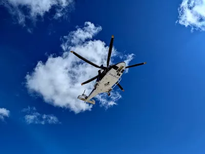 Re&scaron;evalni helikopter, policijski helikopter, nesreča v gorah, gorska nesreča, gore, GRZS, re&scaron;evanjeFoto: PU Kranj