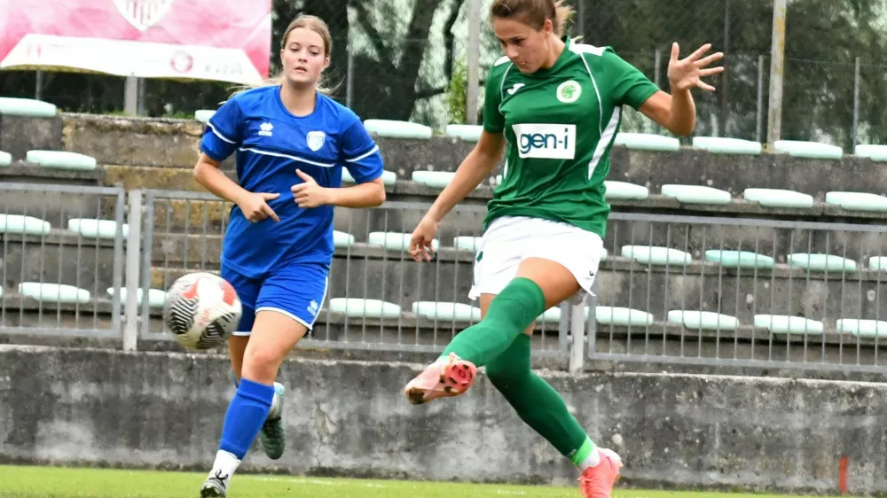 Ljubljana, Slovenia, September 8th 2024: Ana Milovic of ZNK Ollmpija Ljubljana in action during the Slovenian Womens football league Triglav match between Olimpija Ljubljana and Krim Hubat at Sports Park Svoboda, Ljubljana, Slovenia. Copyright: xNatasaxKupljenikx/xSPPx spp-en-NaKuSp-NNP_8927,Image: 905870865, License: Rights-managed, Restrictions: PUBLICATIONxNOTxINxBRAxMEX, Model Release: no 
