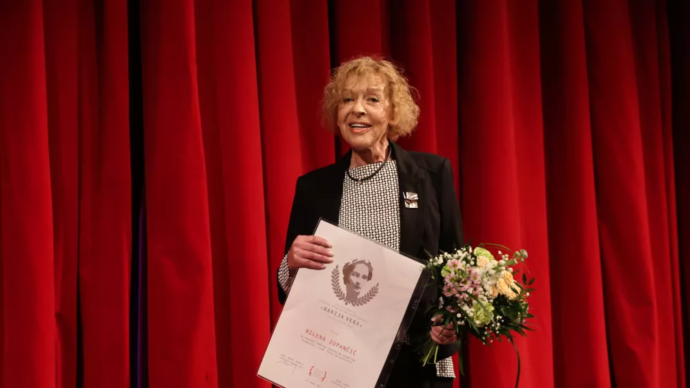 27.3.2025 podelitev teden drame Pre&scaron;ernovo gledali&scaron;če KranjMilena ZupančičFoto: Luka Cjuha / Foto: Luka Cjuha