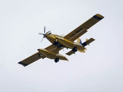 Kranj, Predoslje.Letali za gasenje pozarov Air tractor.