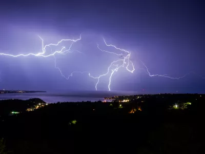 2019. Nevihta nad Piranskim zalivom.//FOTO: Bojan Velikonja