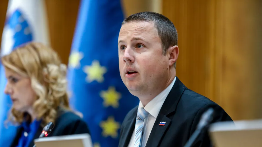 Žan Mahnič2.6.2026 - predstavitev kandidata za ministra za notranje zadeve in javno upravo Francija Matoza pred pristojnim odborom DZFoto: Luka Cjuha