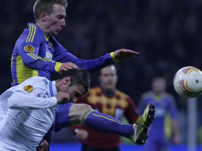 Robert Berič - nogomet - Maribor: Lazio Rim, evropska liga, 6. krog: skupina J- Mariborski nogometa&scaron;i so v &scaron;estem krogu skupinskega dela evropske lige (skupina J) v Ljudskem vrtu izgubili proti Laziu z 0:4          //FOTO: Luka Cjuha 