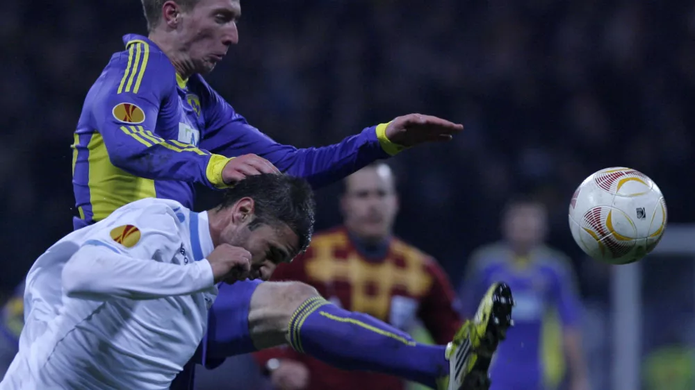 Robert Berič - nogomet - Maribor: Lazio Rim, evropska liga, 6. krog: skupina J- Mariborski nogometa&scaron;i so v &scaron;estem krogu skupinskega dela evropske lige (skupina J) v Ljudskem vrtu izgubili proti Laziu z 0:4          //FOTO: Luka Cjuha 