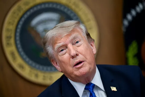 U.S. President Donald Trump participates in a cabinet meeting at Camp David in Thurmont, Maryland, U.S., July 31, 2026. REUTERS/Daniel Heuer