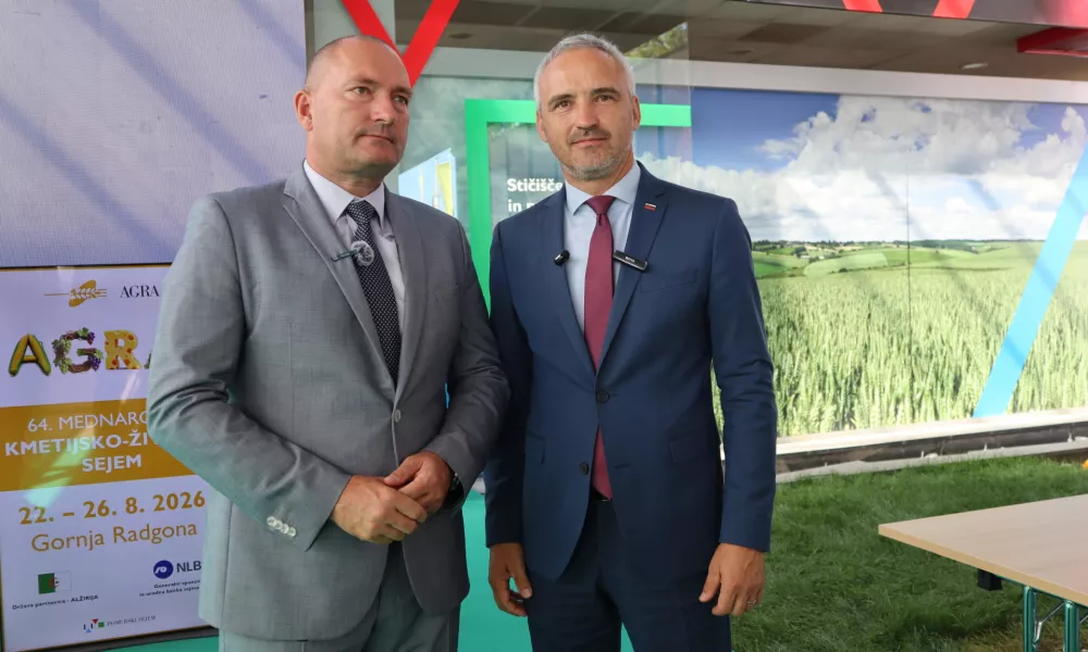 Gornja Radgona, Pomurski sejem.Predsednik Kmetijsko-gozdarske zbornice Slovenije Joze Podgorsek in minister za kmetijstvo Janez Cigler Kralj na sejmu Agra.