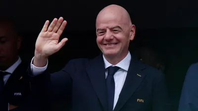 Soccer Football - FIFA World Cup 2026 - Group I - France v Iraq - Philadelphia Stadium, Philadelphia, Pennsylvania, U.S. - June 22, 2026 FIFA President Gianni Infantino in the stand before the match REUTERS/Siphiwe Sibeko