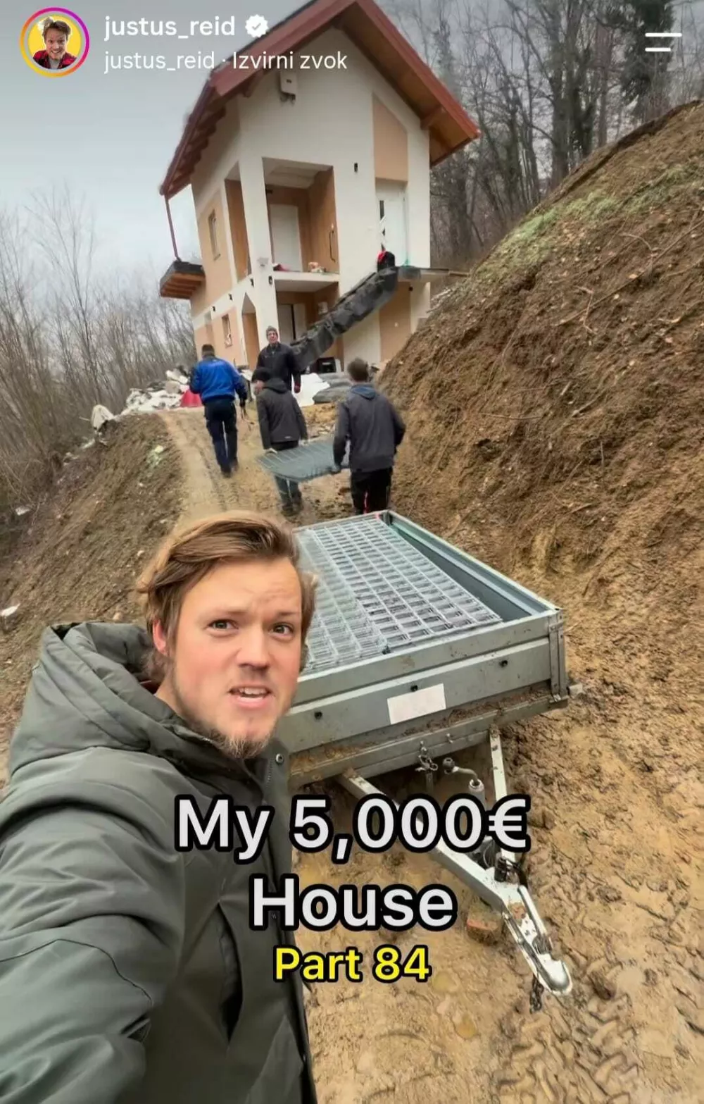 Dostop do same hi&scaron;e je bila za izvajalce zelo naporen. Foto: posnetek zaslona