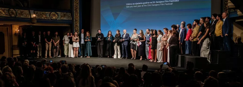 Na podelitvi nagrad srce Sarajeva na 32. Srajevo Film Festivalu F arhiv festivala