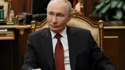 Russian President Vladimir Putin gives an interview to journalist Pavel Zarubin in Moscow, Russia, August 22, 2026. Sputnik/Mikhail Metzel/Pool via REUTERS ATTENTION EDITORS - THIS IMAGE WAS PROVIDED BY A THIRD PARTY.