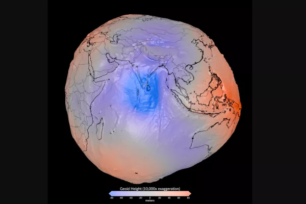 Model, ki je Zemljo prikazal kot krompir v vesolju. / Foto: Nasa