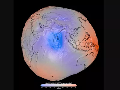 Model, ki je Zemljo prikazal kot krompir v vesolju. / Foto: Nasa