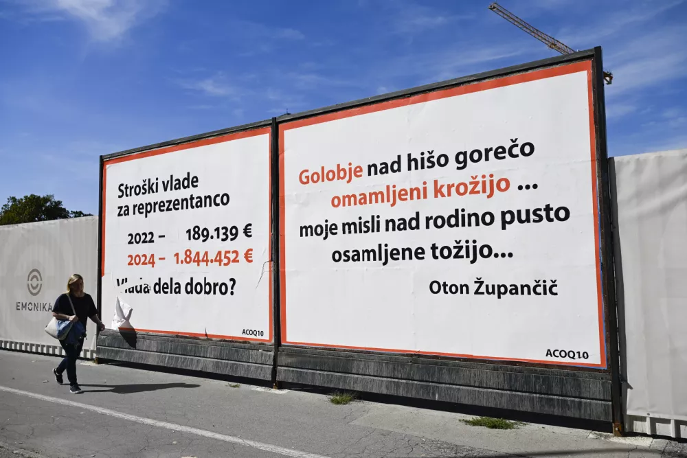 plakatna mesta, obcestni oglasi, protivladni plakati, oglas25.08.2025 - Plakati proti delovanju vlade Roberta Goloba. Foto: Nik Erik Neubauer 