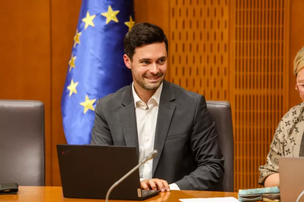 - Luka Gor&scaron;ek, poslanec SD,- 02.06.2026. - Zasli&scaron;anja kandidatov za ministre 4. vleda Janeza Jan&scaron;e pred parlamentarnimi odbori v DZ RS.//FOTO: Bojan Velikonja