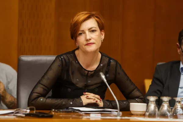 - Asta Vrečko, ministrica za kulturo, poslanka Levica Vesna,- 01.06.2026. - Zasli&scaron;anja kandidatov za ministre 4. vleda Janeza Jan&scaron;e pred parlamentarnimi odbori v DZ RS.//FOTO: Bojan Velikonja