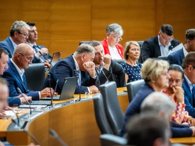 Ljubljana, DZ.Izredna seja DZ, na kateri so med drugim obravnavali novelo zakona o javnih usluzbencih ter predloge odlokov o razpisu referendumov. 