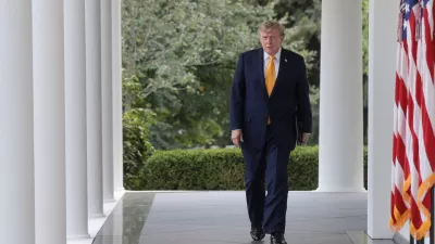 U.S. President Donald Trump walks as he attends to host a back-to-school-themed event to highlight his administration's education policies, in the Rose Garden at the White House in Washington, D.C., U.S., August 24, 2026. REUTERS/Jonathan Ernst