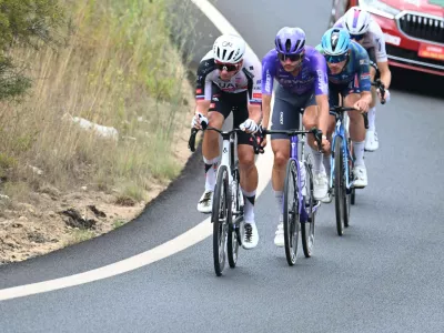02-09-2026 Vuelta A Espana Tappa 11 Cartagena - Lorca 2026, Uae Emirates - Xrg 2026, Jayco Aula Novak, Domen Covi, Alessandro,Image: 1130135319, License: Rights-managed, Restrictions: PUBLICATIONxNOTxINxITAxFRAxNED, Model Release: no 