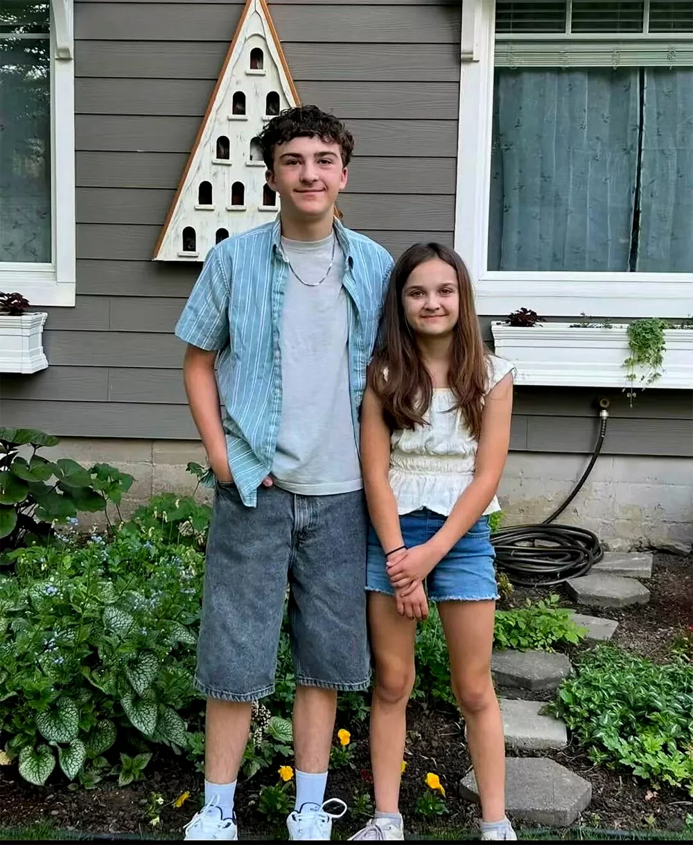 Landon and Charlotte Ghekiere of Billings, Montana, are seen in an undated photo provided by their mother, Erica Schneider. (Erica Schneider via AP)