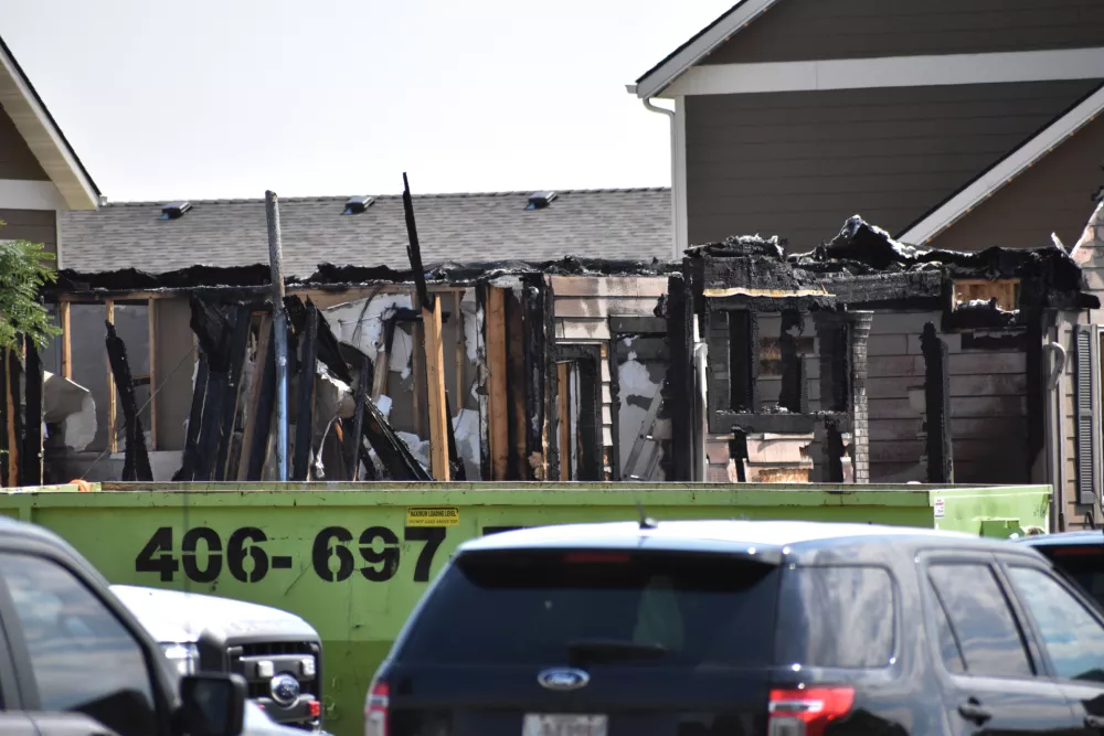 A house where a family was killed is seen, Tuesday Aug. 25, 2026, in Billings Mont. (AP Photo/Matthew Brown)
