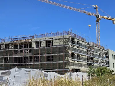 Maribor.Gradbisce nove Zdravstvene postaje Tezno.