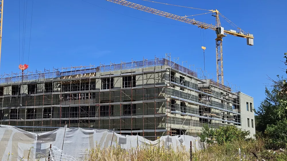 Maribor.Gradbisce nove Zdravstvene postaje Tezno.