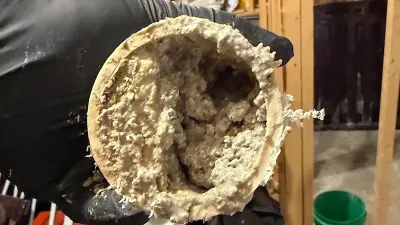 Zama&scaron;ena odtočna cev.