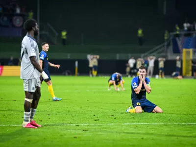 Celje, stadion Z'dezele.Povratna tekma zadnjega kroga kvalifikacij za nogometno ligo prvakov medNK Celje in Slovanom iz Bratislave.