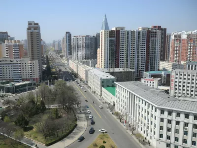 9143266 12.04.2026 A general view shows the city of Pyongyang, North Korea.,Image: 1090548856, License: Rights-managed, Restrictions: Editors' note: THIS IMAGE IS PROVIDED BY RUSSIAN STATE-OWNED AGENCY SPUTNIK., Model Release: no 