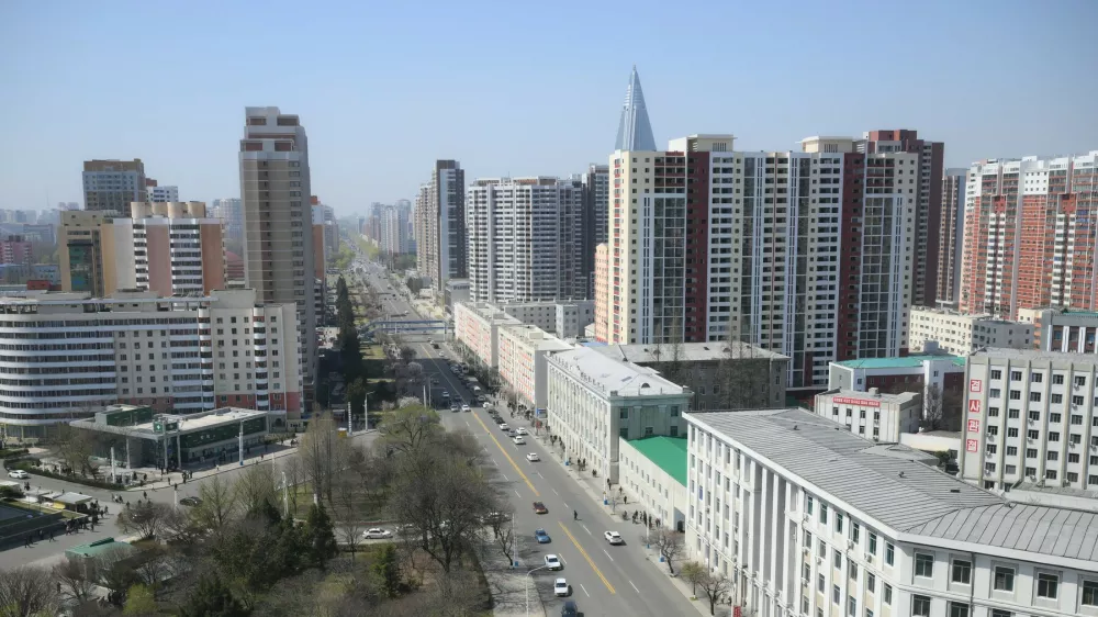 9143266 12.04.2026 A general view shows the city of Pyongyang, North Korea.,Image: 1090548856, License: Rights-managed, Restrictions: Editors' note: THIS IMAGE IS PROVIDED BY RUSSIAN STATE-OWNED AGENCY SPUTNIK., Model Release: no 