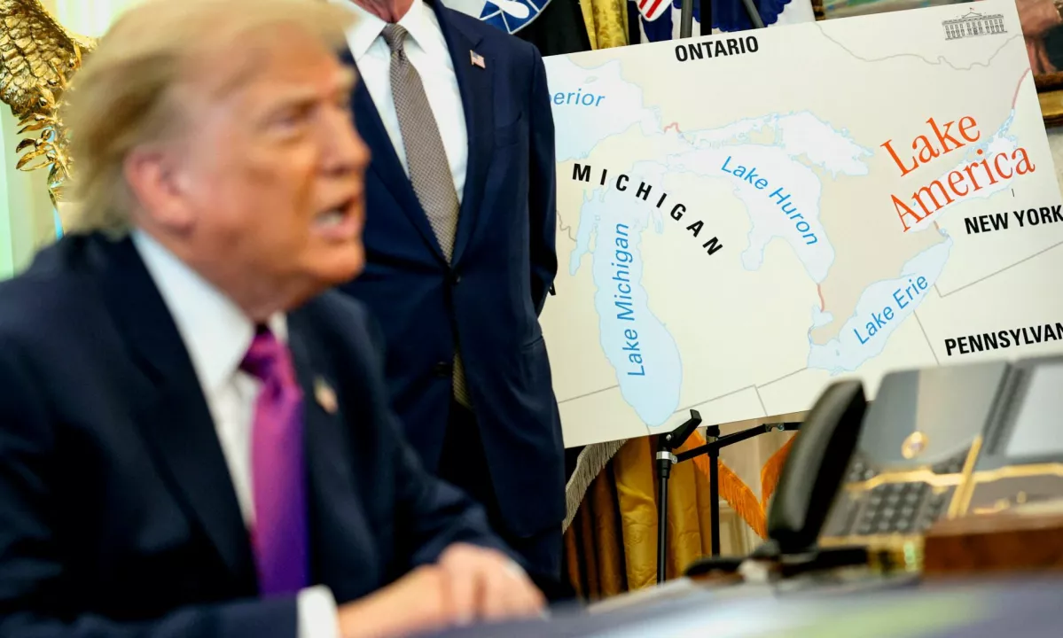 Trumpova provokacija: ontarijsko jezero naj bi postalo ameriško