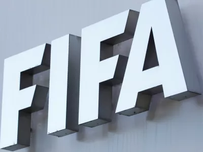 FILE PHOTO: FIFA's logo is seen in front of its headquarters in Zurich, Switzerland August 5, 2020. REUTERS/Arnd Wiegmann/File Photo