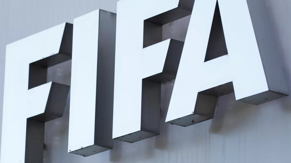 FILE PHOTO: FIFA's logo is seen in front of its headquarters in Zurich, Switzerland August 5, 2020. REUTERS/Arnd Wiegmann/File Photo