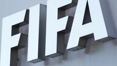 FILE PHOTO: FIFA's logo is seen in front of its headquarters in Zurich, Switzerland August 5, 2020. REUTERS/Arnd Wiegmann/File Photo