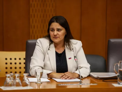 - Suzana Lep &Scaron;imenko, kandidatka za ministrico brez resorja, za odnose s Slovenci v zamejstvu in po svetu,- 02.06.2026. - Zasli&scaron;anja kandidatov za ministre 4. vleda Janeza Jan&scaron;e pred parlamentarnimi odbori v DZ RS.//FOTO: Bojan Velikonja