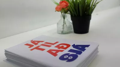 FILE PHOTO: Folders are on display at the "Yes to See" movement's office ahead of a referendum on whether Iceland should resume accession negotiations with the European Union, in Reykjavik, Iceland, August 27, 2026. REUTERS/Leonhard Foeger/File Photo