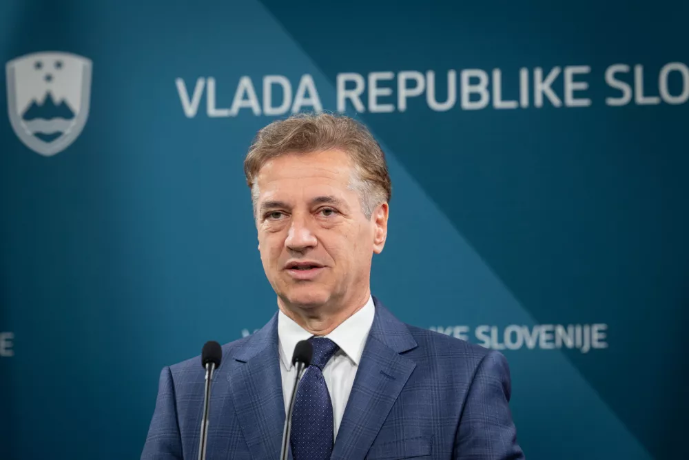 Ljubljana.Izjava za medije po zadnji seji vlade Roberta Goloba.