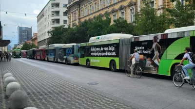 Prizor s Slovenske ceste, ki je postal že nekaj običajnega. / Foto: Tk