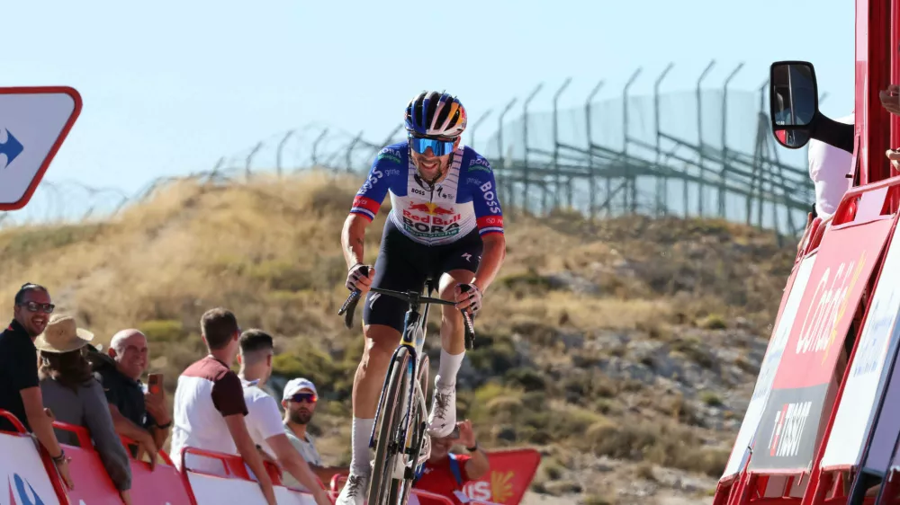 30-08-2026 Vuelta A Espana Tappa 09 Villajoyosa - Alto De Aitana 2026, Red Bull - Bora Hansgrohe Roglic, Primoz Alto De Aitana,Image: 1129357804, License: Rights-managed, Restrictions: PUBLICATIONxNOTxINxITAxFRAxNED, Model Release: no 