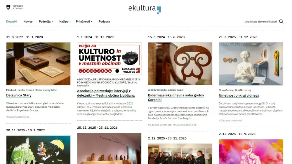 spletni portal eKultura, ministrstvo za kulturo
