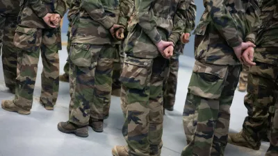 Aviators (Aviateurs, Air Force Students). Immersion day on the implementation of National Service within the Air and Space Force, at the CPOCAAE (Air Force Combatant Operational Preparation Centre) in at the BA115 Orange-Caritat Air Base in Orange, on December 5, 2025. The National Service (Service National) is compared to a voluntary military service.Immersion day on the implementation of National Service within the Air and Space Force - Orange, France - 05 Dec 2025,Image: 1056825987, License: Rights-managed, Restrictions:, Model Release: no 