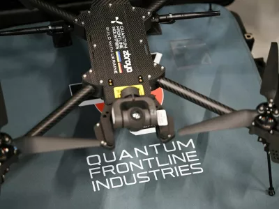 A drone at a Quantum Systems facility in Germany, August 25, 2026. REUTERS/Fariha Farooqui