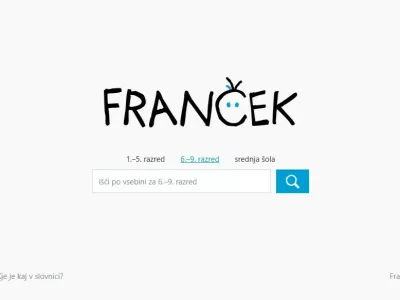 naslovna stran portala Franček