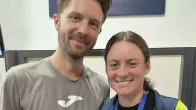 Tamara Zidanšek in Matija Štrasner na letošnjem OP ZDA